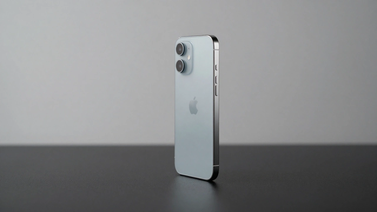 iPhone 17 Air ultra thin side profile view highlighting 5.6mm thickness and premium titanium design