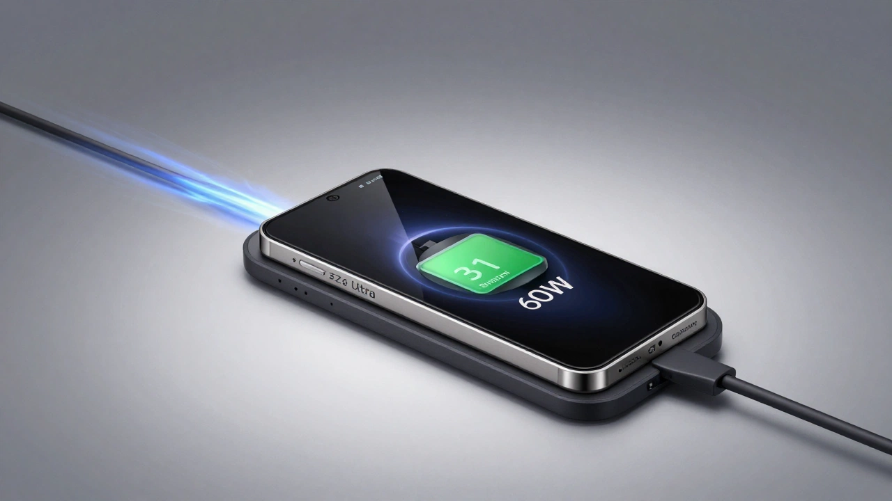 Samsung Galaxy S26 Ultra 5000mAh battery and 60W fast charging