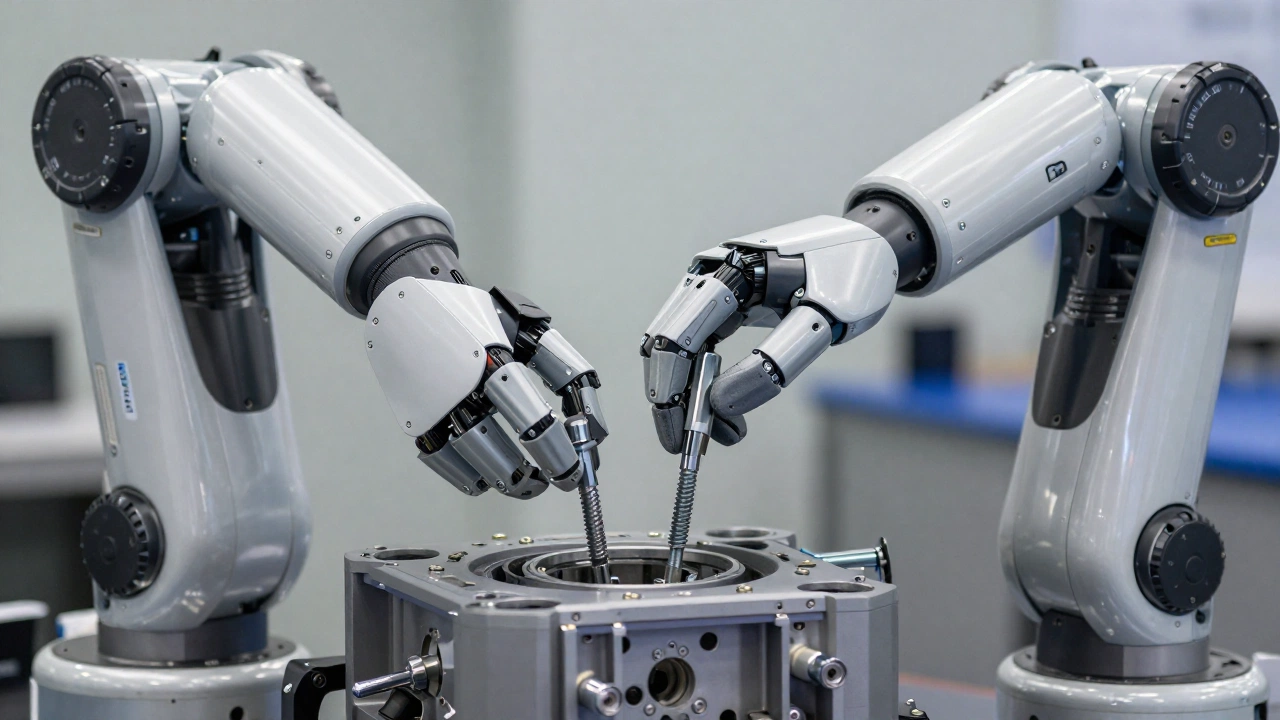 Optimus performing precise mechanical tasks with hands