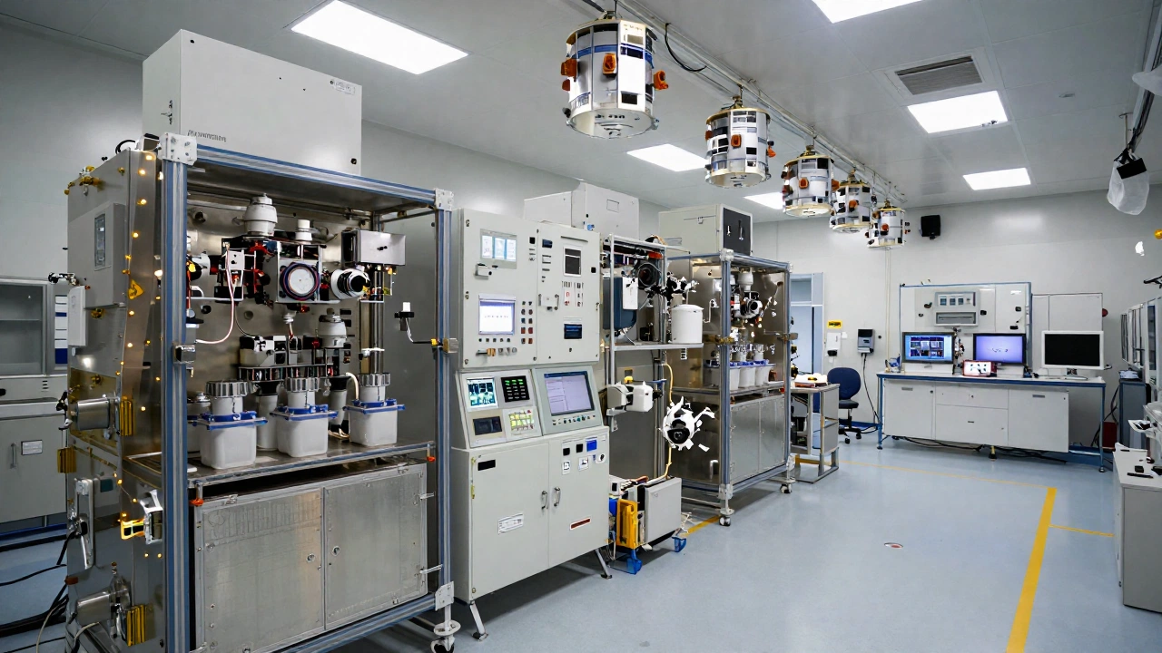 Tiangong Laboratory Interior with Scientific Racks and Equipment