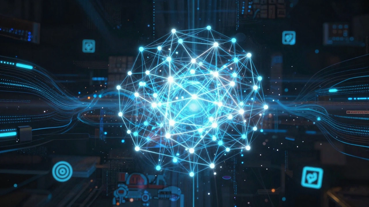 OpenAI GPT-5 unified AI system abstract visualization with neural networks and adaptive router